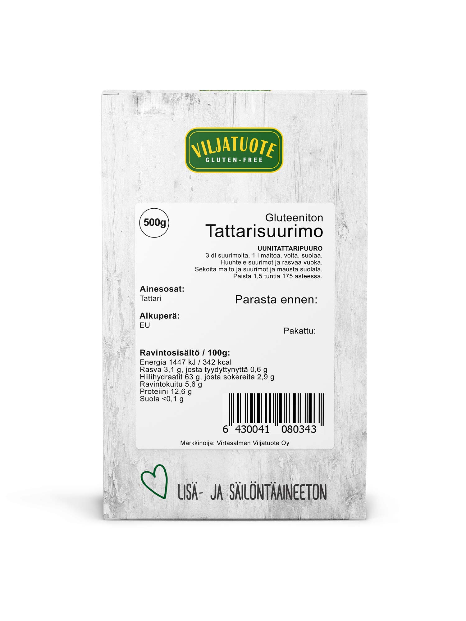 Gluteeniton Tattarisuurimo
