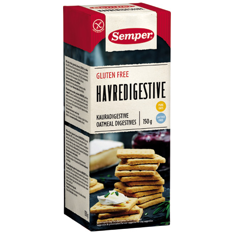 Semper Gluteenittomat Kauradigestivekeksit 150g Semper Gluteenittomat Kauradigestivekeksit 150g