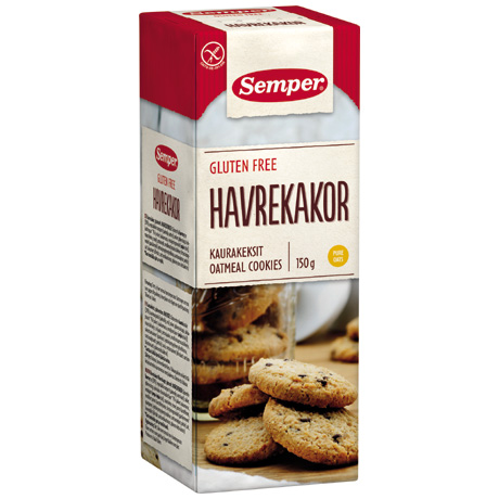 Semper Gluteenittomat Kaurakeksit 150g Semper Gluteenittomat Kaurakeksit 150g