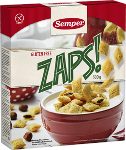 Semper ZAPS! Gluteenittomat murotyynyt hasselpähkinä- & kaakaotäytteellä 300 g