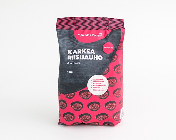 Vuohelan Herkku Karkea riisijauho 1kg Vuohelan Herkku Karkea riisijauho 1kg