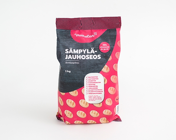 Vuohelan Herkku Sämpyläjauhoseos 1kg Vuohelan Herkku Sämpyläjauhoseos 1kg