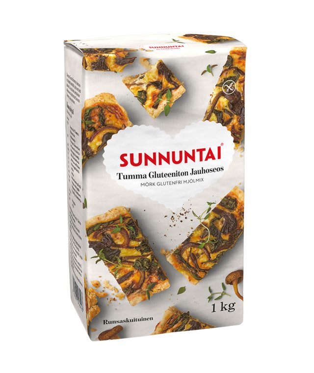 Sunnuntai Tumma Gluteeniton jauhoseos Sunnuntai Tumma Gluteeniton jauhoseos