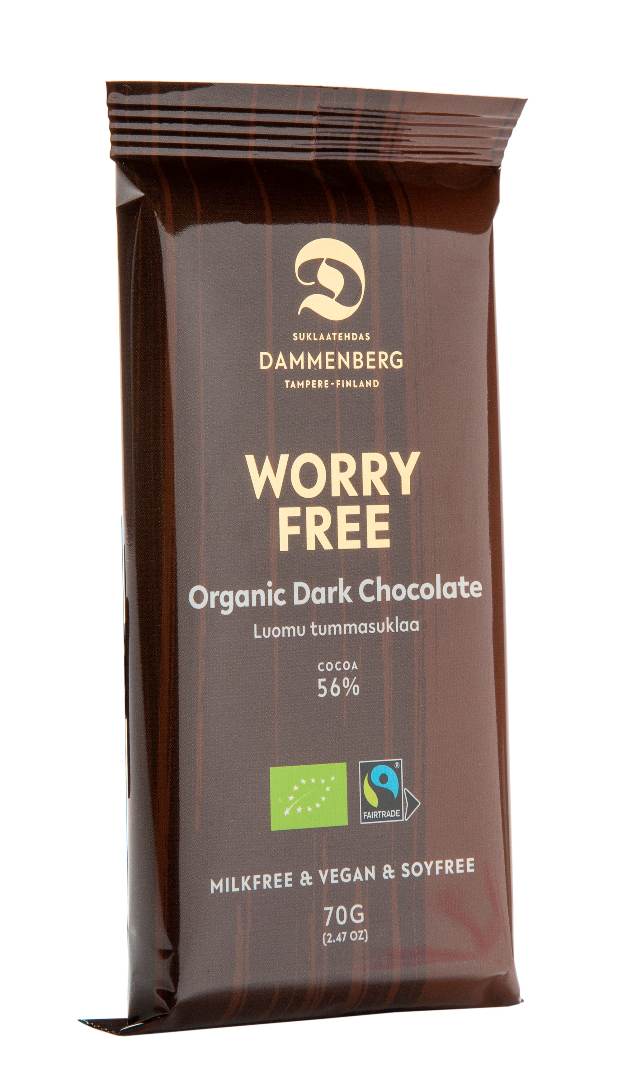 Dammenberg Worry free tummasuklaalevy 56%