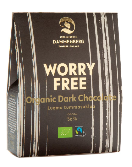 Dammenberg Worry free tummasuklaanappi 56%