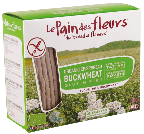  Le Pain des Fleurs luomu tattari-näkkileipä gluteeniton 150g