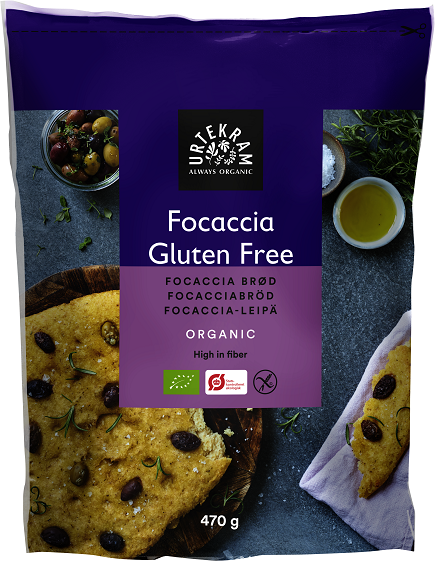 Urtekram Focaccia-leipä jauhoseos 470 g, luomu