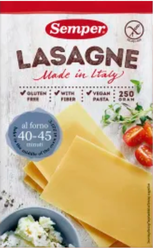 Semper Gluteeniton Lasagne 250g