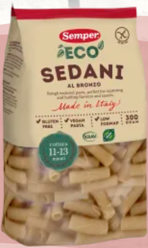 Semper Gluteeniton Pasta Sedani täysjyväriisi luomu 300g