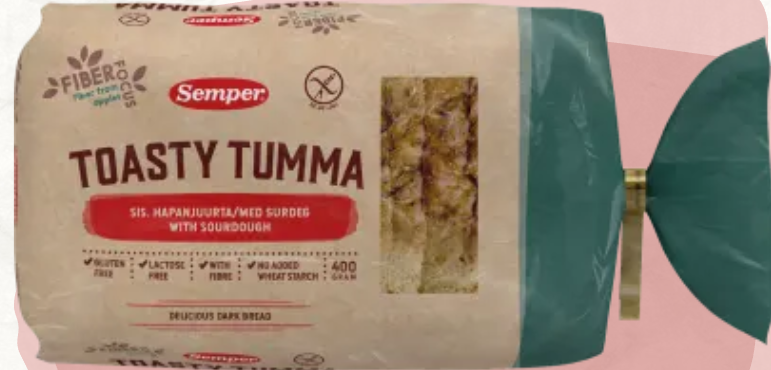 Semper Gluteeniton Toasty Tumma 400g