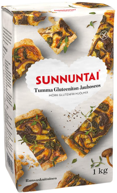 Sunnuntai Tumma Gluteeniton jauhoseos