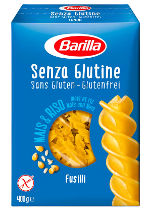 Barilla Fusilli gluteeniton pasta 400g