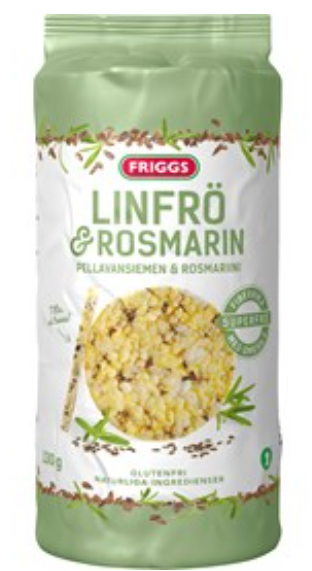 Friggs Pellavansiemen ja Rosmariini Maissikakku 130g