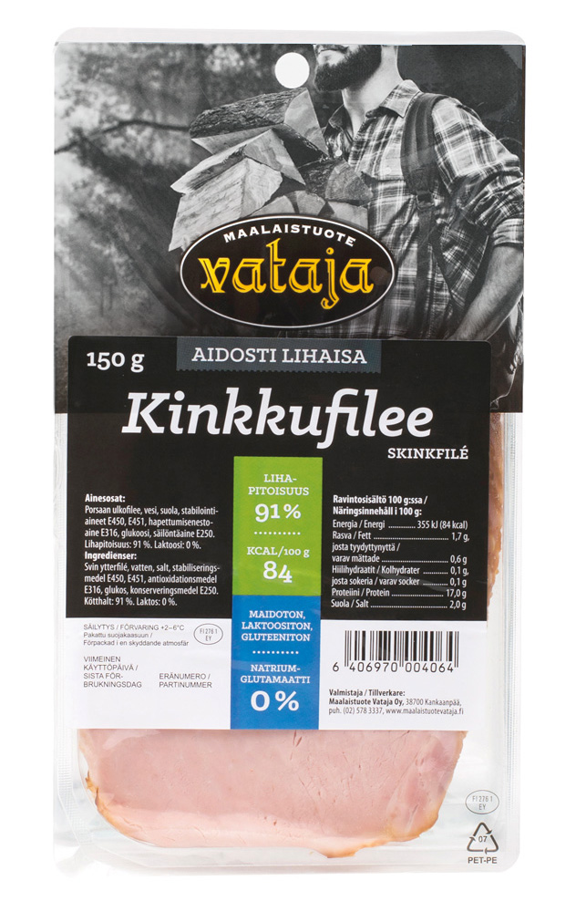 Vataja Kinkkufilee 150 g, siivupaketti