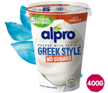 Alpro Soijavalmiste Greek Style No Sugars Maustamaton 400g